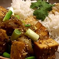 recette Tofu aux oignons caramélisés  ( à ma façon )