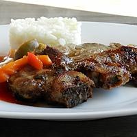 recette Côtes de porc sauce aux poivrons