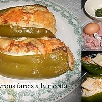 recette POIVRONS FARCIS A LA RICOTTA