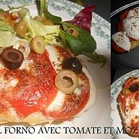 recette POMMES DE TERRE AU FOUR TOMATE MOZZARELLA OLIVES