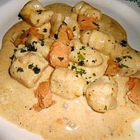 recette GNOCCHI A LA RICOTTA SAUCE AU FOIE GRAS