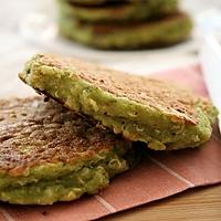 recette Galettes pois cassés, quinoa, brocoli { sans gluten, sans lait sans oeufs }