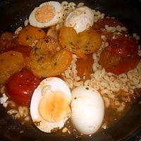 recette POELEE DE TOMATES AUX OEUFS DURS