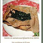 recette Galettes de sarrasin aux épinards frais et chèvre