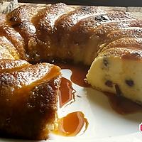 recette Gâteau de semoule façile, raisins vanille caramel