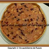 recette Tarte aux pommes et canneberges