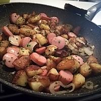 recette Poêlé de pommes de terre au saucisses fumées
