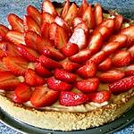 recette Tarte aux fraises et sa crème patissière sur sa pâte sablée