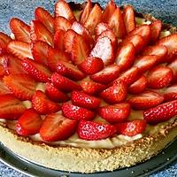 recette Tarte aux fraises et sa crème patissière sur sa pâte sablée