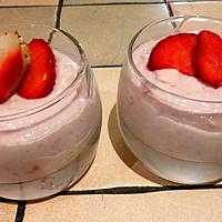 recette Creme dessert a la fraise facon Mont - Blanc