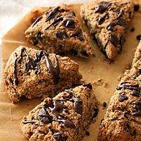 recette Scones à la fève de cacao et chocolat { sans gluten, sans lait, sans oeufs }