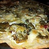 recette Pizza crème légumes chèvre miel