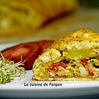 recette Feuilleté tressé au thon, olives et épices