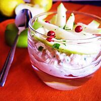 recette Verrine de rillettes de thon et mikado de pomme verte