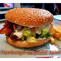 recette Hamburger au poulet épicé
