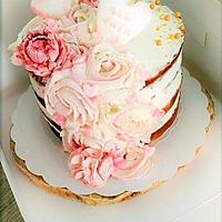 recette Naked-cake Fleurs et coeurs