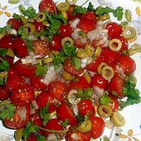 recette Salade de tomates cerises aux olives vertes