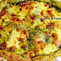 recette Tarte au pesto, saumon fumé et mozzarella