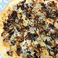 recette Tarte fine Champignons Gorgonzola