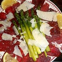 recette Carpaccio de boeuf aux asperges vertes