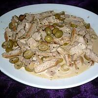 recette Emincé de porc porto/olives