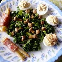 recette oeufs  mimosa  au bacon  de  véro et ses popottes