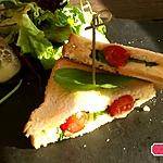 recette Sandwich toasté tomate ,mozza ,pesto, basilic