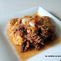 recette Chou chinois à la bolognaise