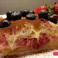 recette Tiramisu aérien aux framboises , fruits rouges et vanille