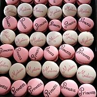 recette Macarons roses et gris "baptême"