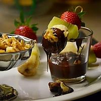 recette Fondue tutti frutti au chocolat et noix