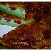 recette Le gâteau magique pistache framboises