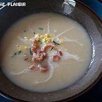 recette Potage aux asperges, œuf et crevettes grises