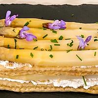 recette Feuilleté d'asperges blanches à la ricotta