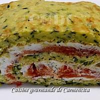 recette Roulé de courgettes à la truite fumée et boursin ail et fines herbes