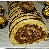 recette Gâteau roulé aux ferreros rochers