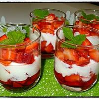 recette Verrines aux fraises et fromage blanc