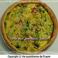 recette Tarte aux poireaux, bacon