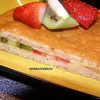 recette Gateau frais au flan et aux fruits