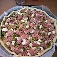 recette quiche poireaux, chèvre ,jambon