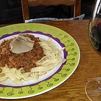 recette TAGLIATELLES BOLOGNESE AUX PLEUROTES