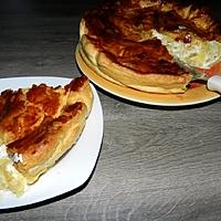 recette Tarte aux pommes de terre et aux oignons