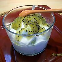 recette Mousse au chocolat blanc & kiwis