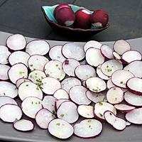 recette Carpaccio de radis violets à l'huile de noix