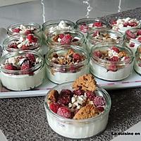 recette Verrines mascarpone framboises et biscuits