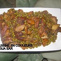 recette Poulet aux petits pois