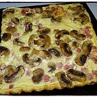 recette Quiche sans pâte aux champignons