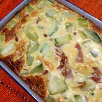 recette FLAN DE COURGETTE ET JAMBON