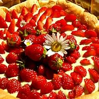 recette Tarte fraises et crème de pistache au mascarpone