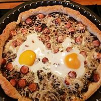 recette Tarte champignons, knaki,  gruyère